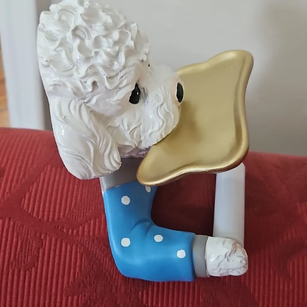 NWOT Ceramic Dog Toilet Paper Holder